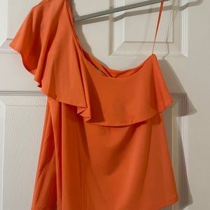 Kaari Blue One shoulder blouse